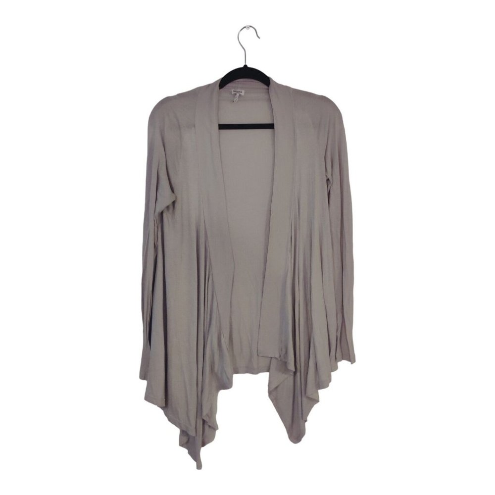 Splendid Cardigan Womens M Sweater Gray Long Sleeve Waterfall Open Front USA